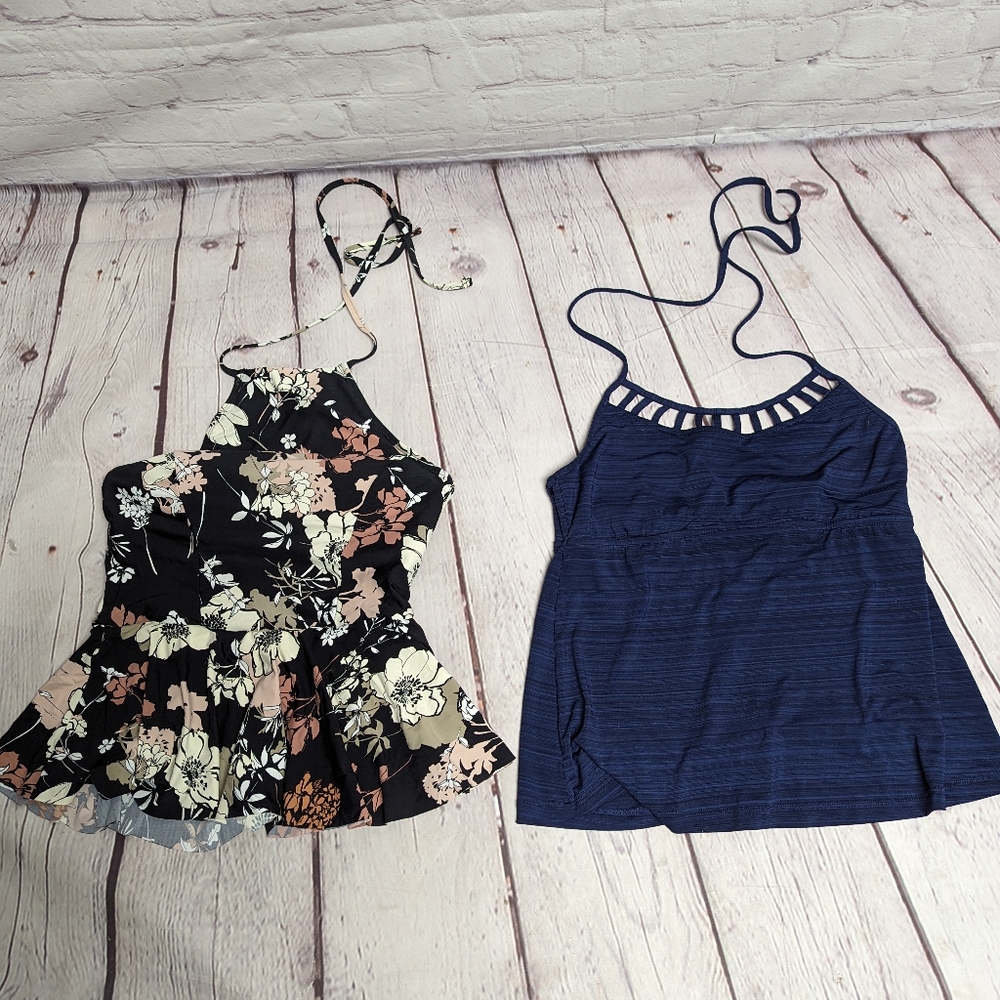 Tankini lot. Sea Angel and Mossimo. Floral, cut out. Mediums. 009